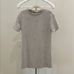 Zara Gray Embellished Dress